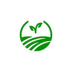 modern and minimalist agriculture and farming logo 