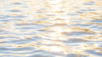 Bright Golden Light Dances Across Rippled Water Surface