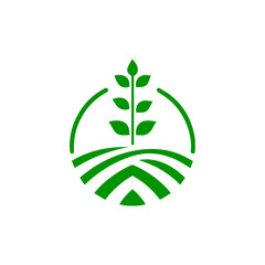 modern and minimalist agriculture and farming logo 