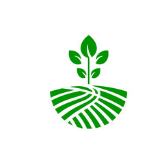 modern and minimalist agriculture and farming logo 