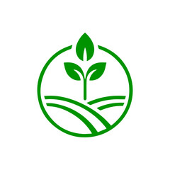 modern and minimalist agriculture and farming logo 