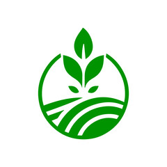 modern and minimalist agriculture and farming logo 