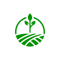 modern and minimalist agriculture and farming logo 