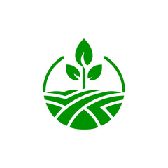 modern and minimalist agriculture and farming logo 