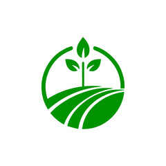 modern and minimalist agriculture and farming logo 
