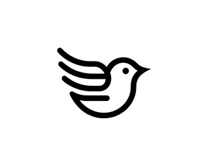Obraz premium Flying bird logo design icon symbol vector illustration.