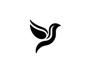 Flying bird logo design icon symbol vector illustration.