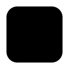 Stop Button Glyph Icon. Vector Illustration. Symbol of Media Control and Playback Halt