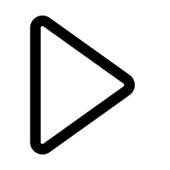 Play Line Icon. Vector Illustration. Symbol of Multimedia Activation and Streaming