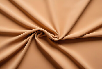 Elegant Brown Satin Fabric with Smooth Folds and Luxurious Texture