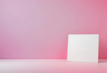 Soft Pink Gradient Background with Minimalist Shelf Display