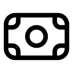 Obraz premium Cash Line Icon 1. Vector Illustration. Symbol of Money and Financial Transactions