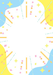 ポップで楽しいイメージの集中線背景