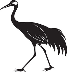 Obraz premium Blue Crane bird silhouette vector style