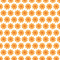 Groovy Orange Flower Power: A Nostalgic Retro Pattern