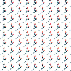 seamless pattern with red hearts