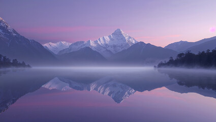 Fototapeta premium mountain landscape with lake