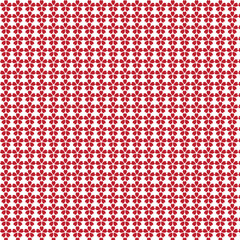 Elegant Red and White Geometric Floral Seamless Pattern