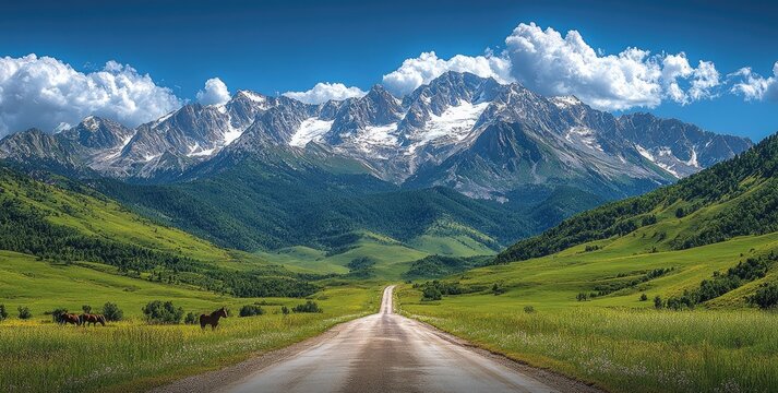 A road that leads to the distance with no end in sight