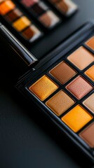 Eyeshadow Palette Closeup Warm Autumn Hues