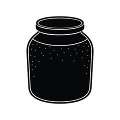 Jar silhouette vector illustration 