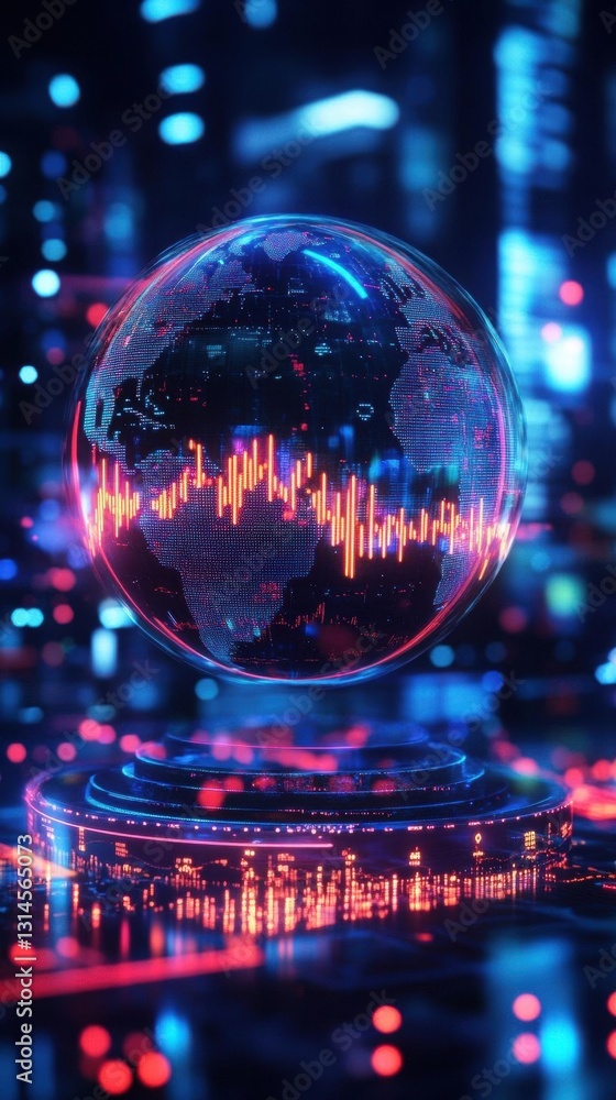 Poster global data network: a futuristic visualization of interconnectedness