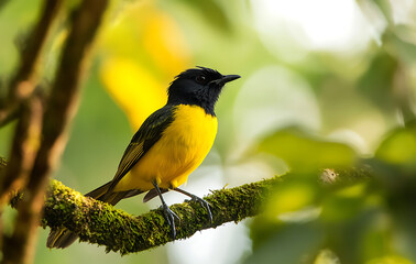 Obraz premium Bird watching tour guide, professional ecotourism, ecotourism spring leader, bird watch ecotourism project. 