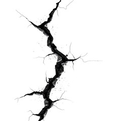 Obraz premium Cracked Surface Texture with Dark Crevice and Subtle Details