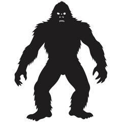 Fototapeta premium bigfoot mascot silhouette vector art