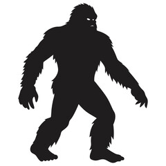 Fototapeta premium bigfoot mascot silhouette vector art