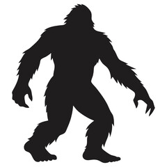 Fototapeta premium bigfoot mascot silhouette vector art