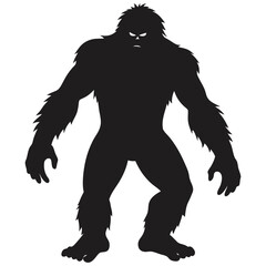 bigfoot mascot silhouette vector art