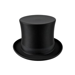Elegant Black Top Hat Studio Shot