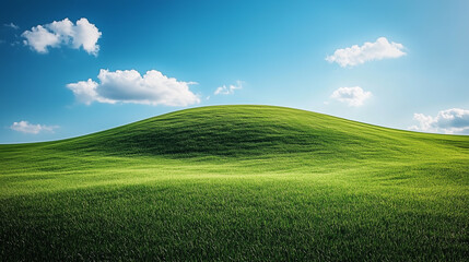 Fototapeta premium Green grass under the blue sky