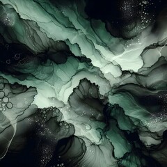 Obraz premium abstract black and green grunge textured background
