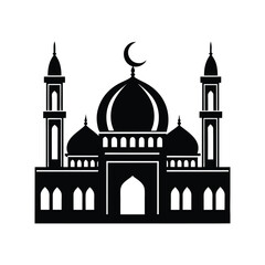 Mosque  Silhouette vector illustration 