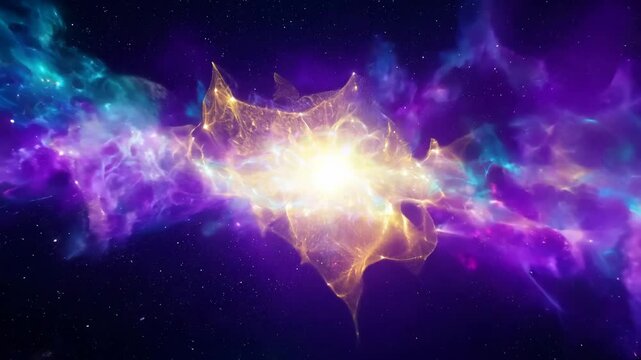 Immersive Digital Journey Through Celestial Hues and Vivid Cosmic Veils