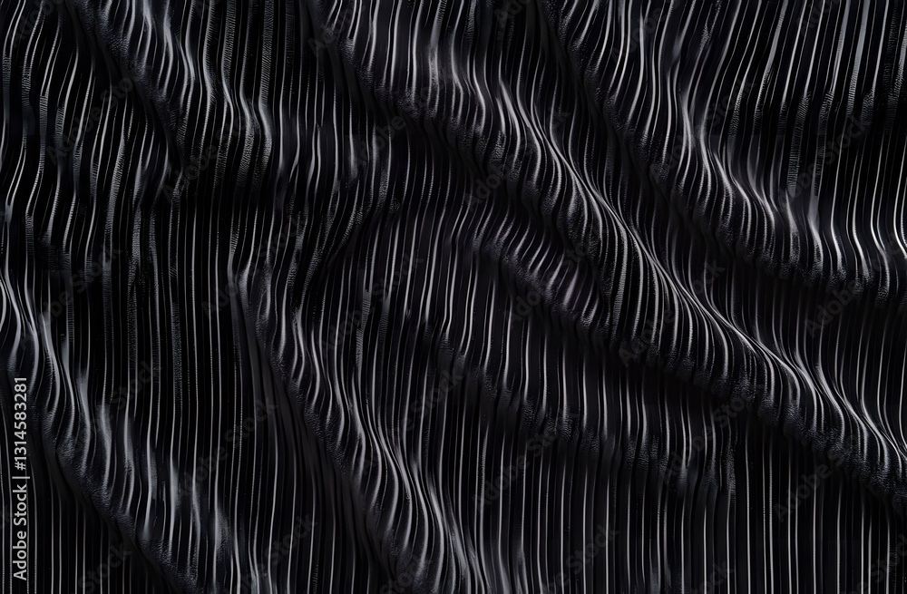 Poster abstract textured black and white wavy lines background with smooth flowing movement