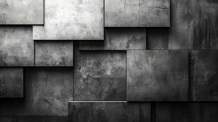 Abstract Concrete Tiles Wall Design