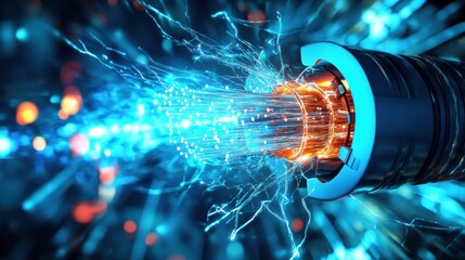 Electric veins of the future, pulsing with raw energy.