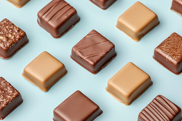 Chocolate bars look delicious, showcasing elegant confectionary design