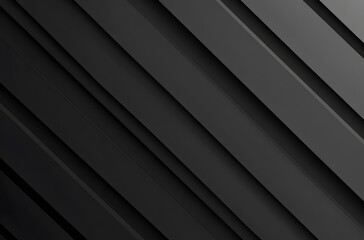 Obraz premium diagonal black lines creating a modern and abstract design. The lines have a subtle three-dimensional effect