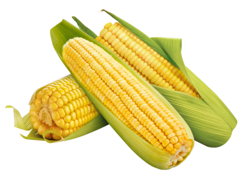 espiga de milho verde isolado em fundo transparente