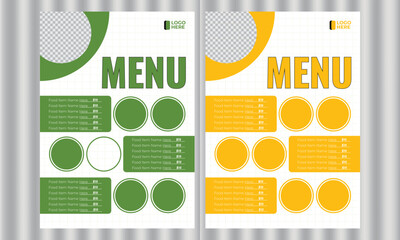 Special menu design for restaurant business
