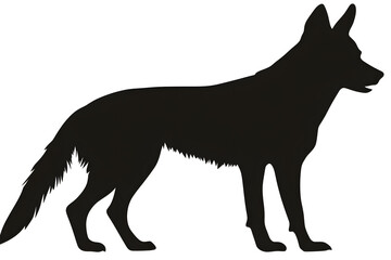 Dog Silhouette: Canine Breed, Loyal Companion, Alpha