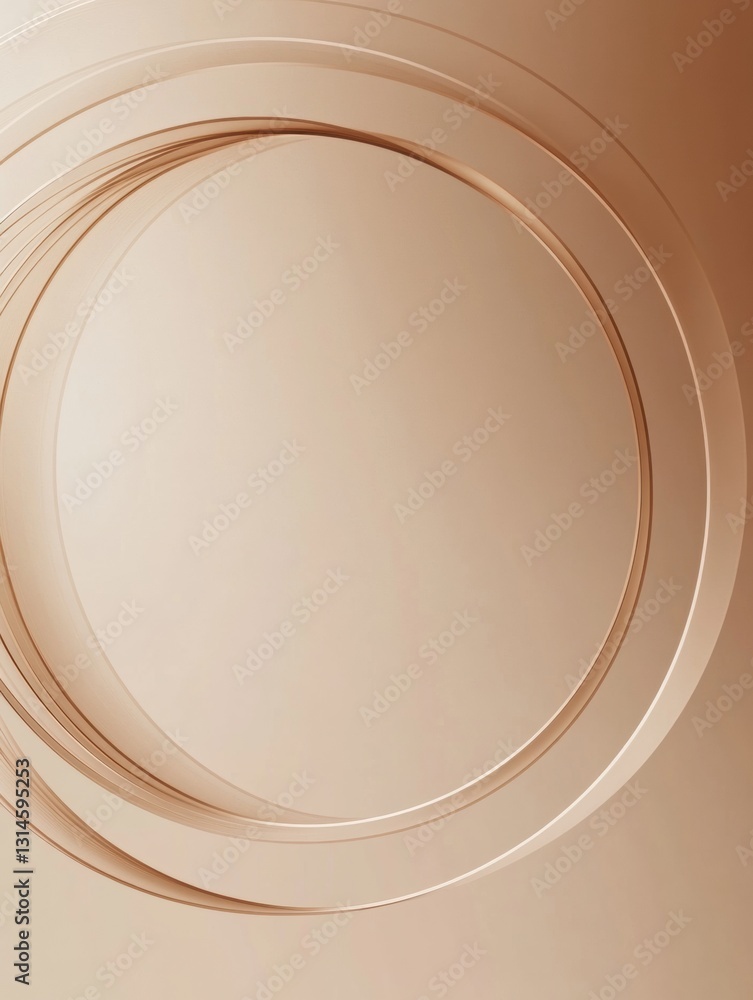 Fototapete Minimalist circular recycling loop symbolizing sustainable consumption with ample space for informative text