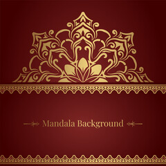 Simple background with gold mandala ornament
