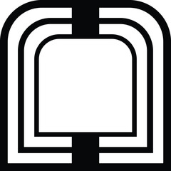 Logo silhouette vector style with white background