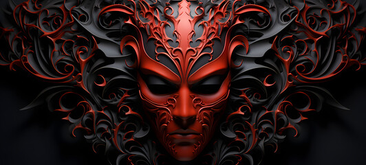 quilling paper mask , ai generative