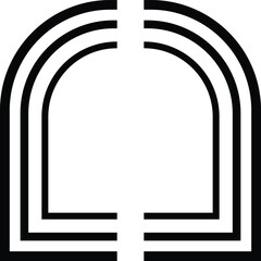 Logo silhouette vector style with white background